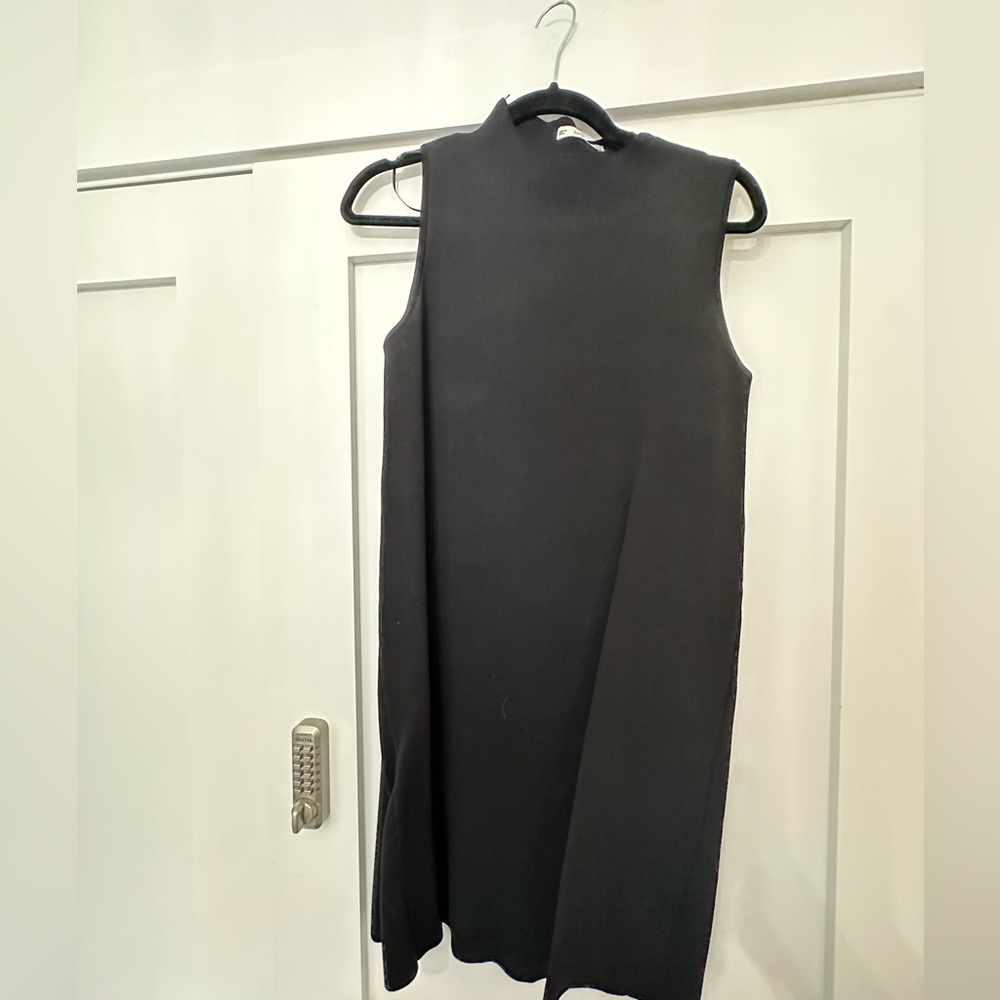 Black Zara sleeveless mock turtleneck dress. Size medium